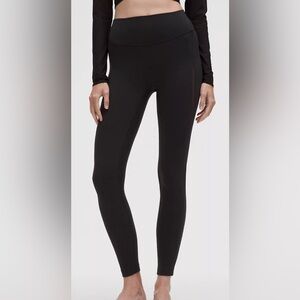 lululemon athletica Nulu Black High-Rise Mesh Panel Leggings